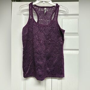 Aeropostale Deep Purple Lace Camisole